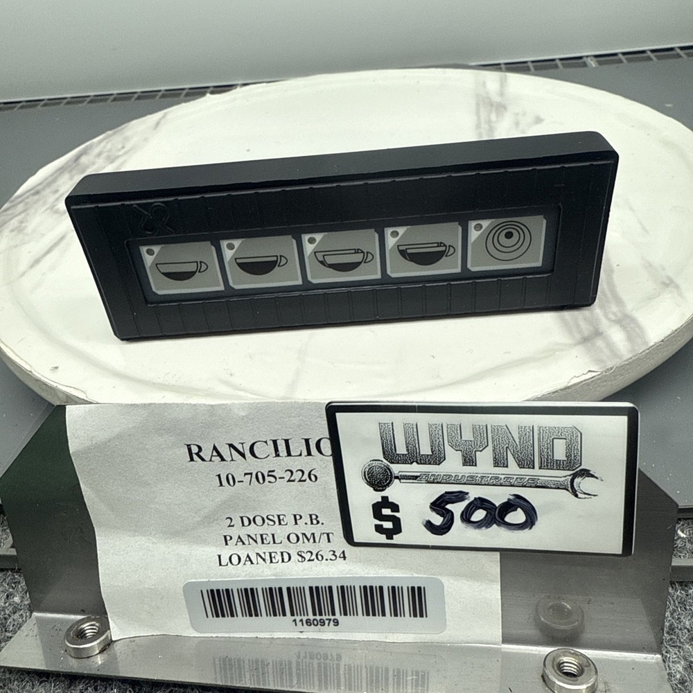 (NEW) Rancilio Touch Panel 5 Button       Part # 10705226