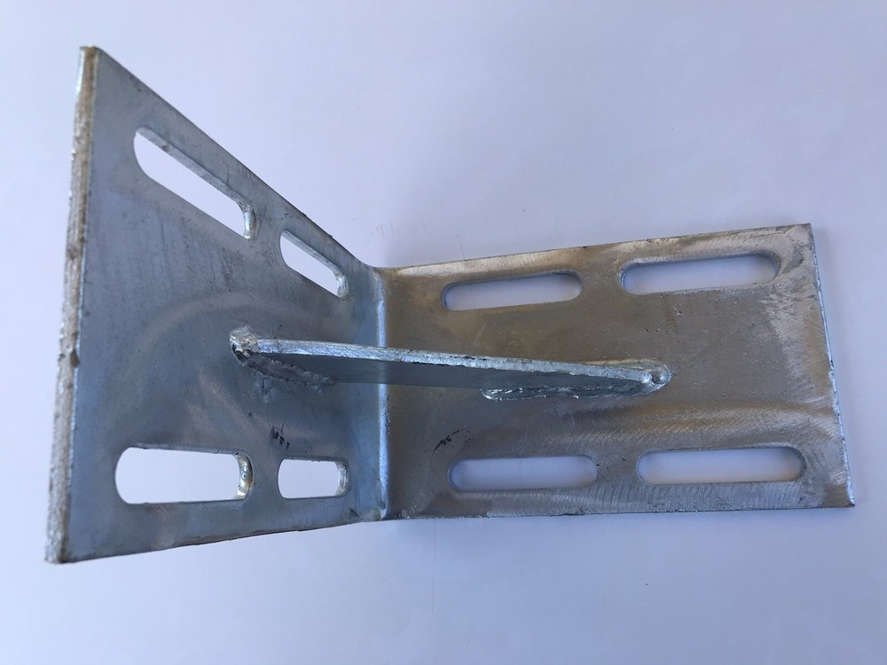 Dock Hardware - Hot Dipped Galvanized INSIDE CORNER 1/4" 8" L X 5" H