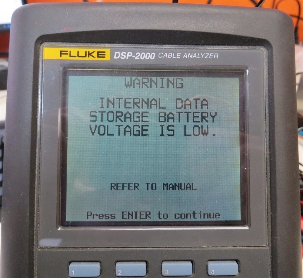 Power Tested Fluke DSP-2000 Cable Analyzer w/ Power Supply AS-IS