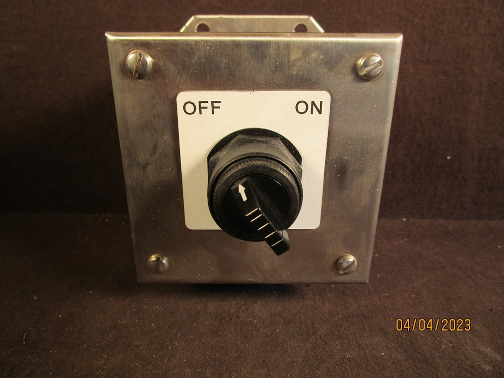Stainless Steel On/Off Selector Switch Box NOS