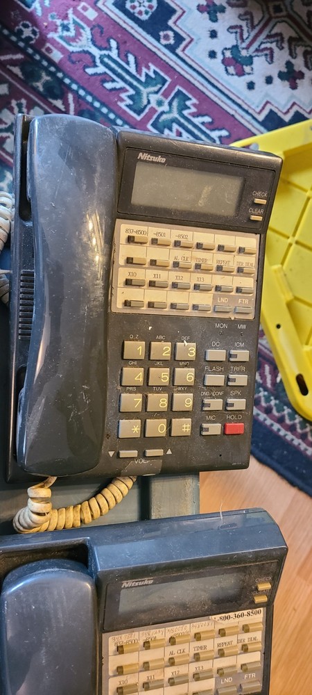 5 Nitsuko 22 Button HF Display Telephone Model 82473 Untested