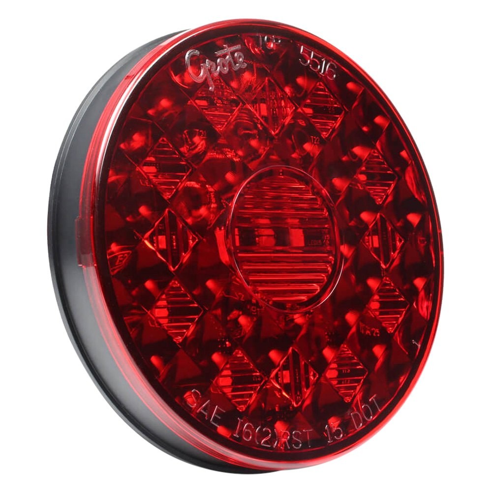Grote 4" Red Round LED Combination Tail Light w Hardshell Termination