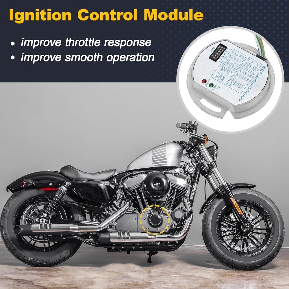 Programmable Single Fire Electronic Ignition Module 53-644 For Tour Glide Ultima