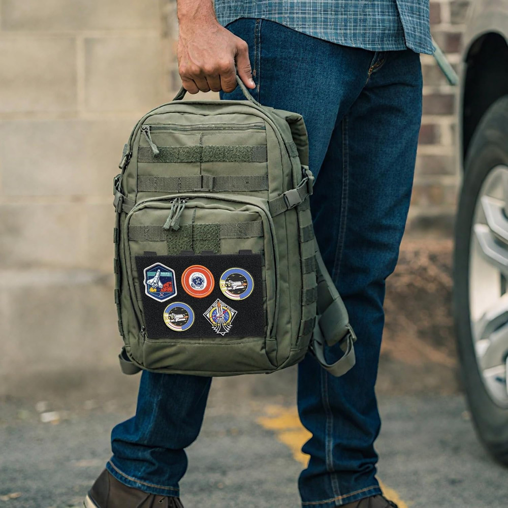 Molle Hook & Loop Panel, 10"X6" Molle Patch Panel for Tactical Vests & Backpacks