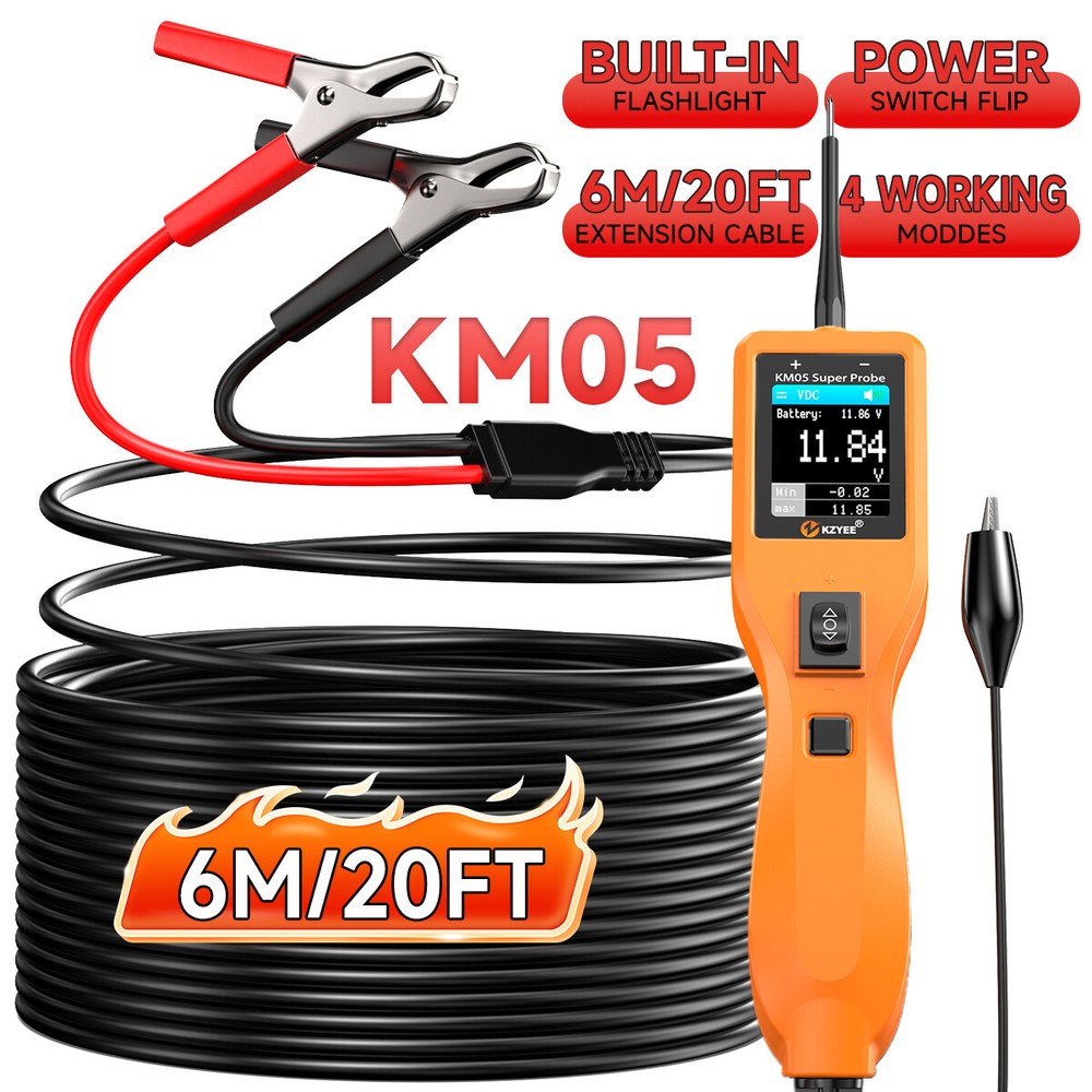 KZYEE Powerscan PS100 Power Circuit Probe Electrical System 12V/ 24V Tester Tool