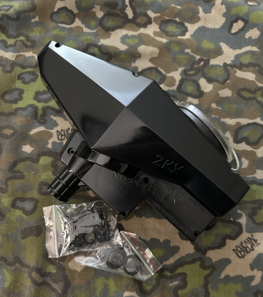 Ricochet 2kX Electronic Paintball Loader  AK 2K Shell Upgrade