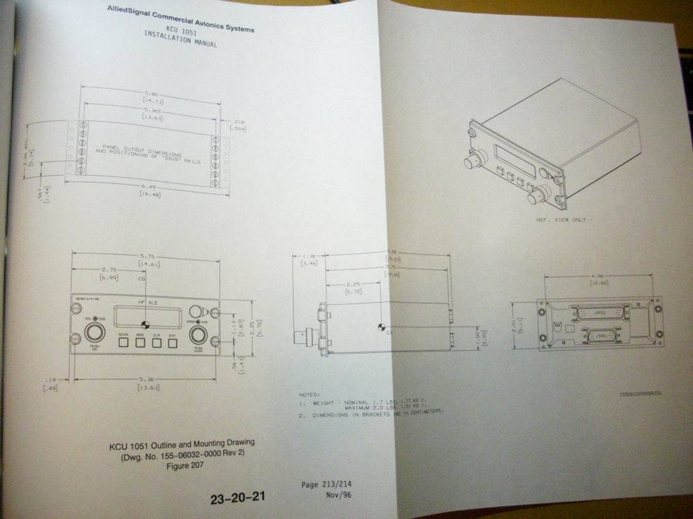 King KCU-1051 Control Display install manual