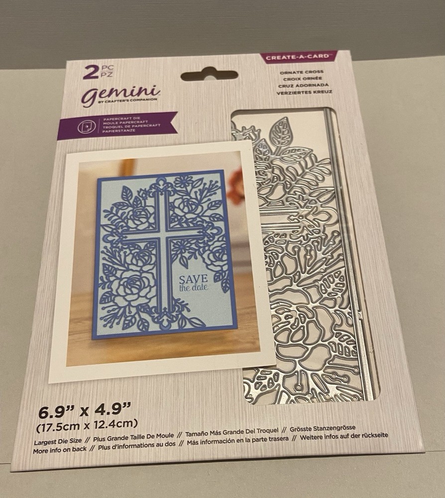 Gemini 2 Pc Die Set “Ornate Cross” Preowned/Gently Used