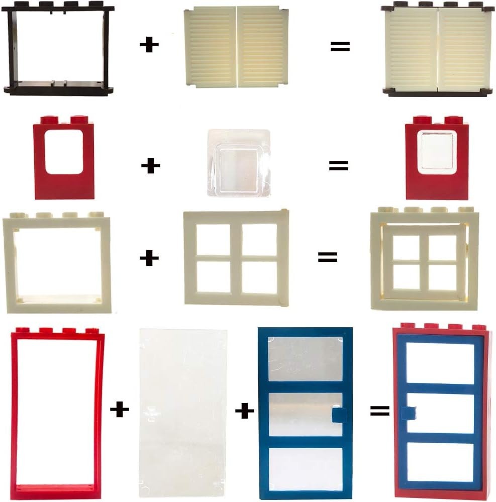 Creative 82-Piece Windows & Doors Building Blocks - Compatible with Major Brands