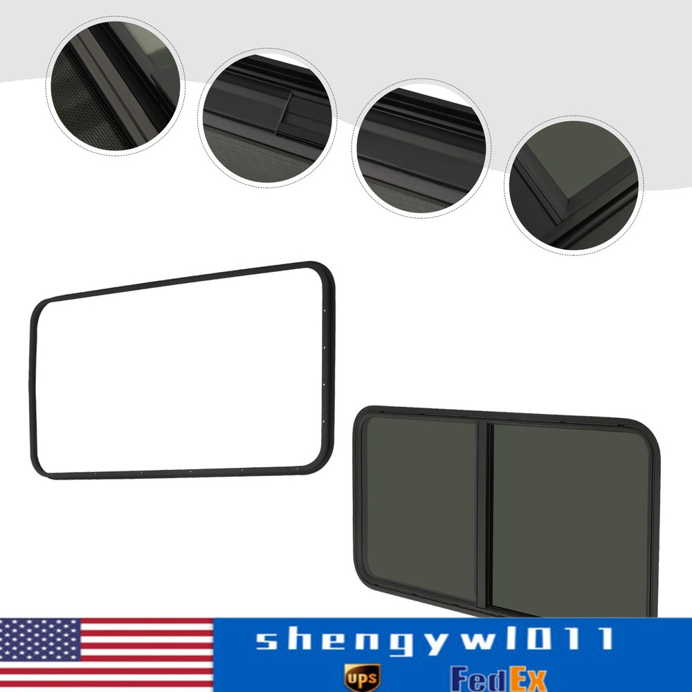 RV Window Horizontal Sliding Windows Multiple Wall Thicknesses Waterproof 24X20"