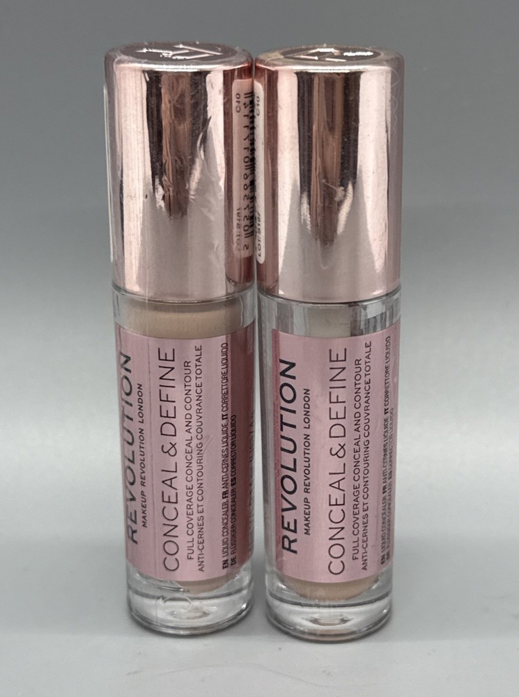 2x Revolution Supersize Conceal And Define Full Coverage Concealer Shade C10