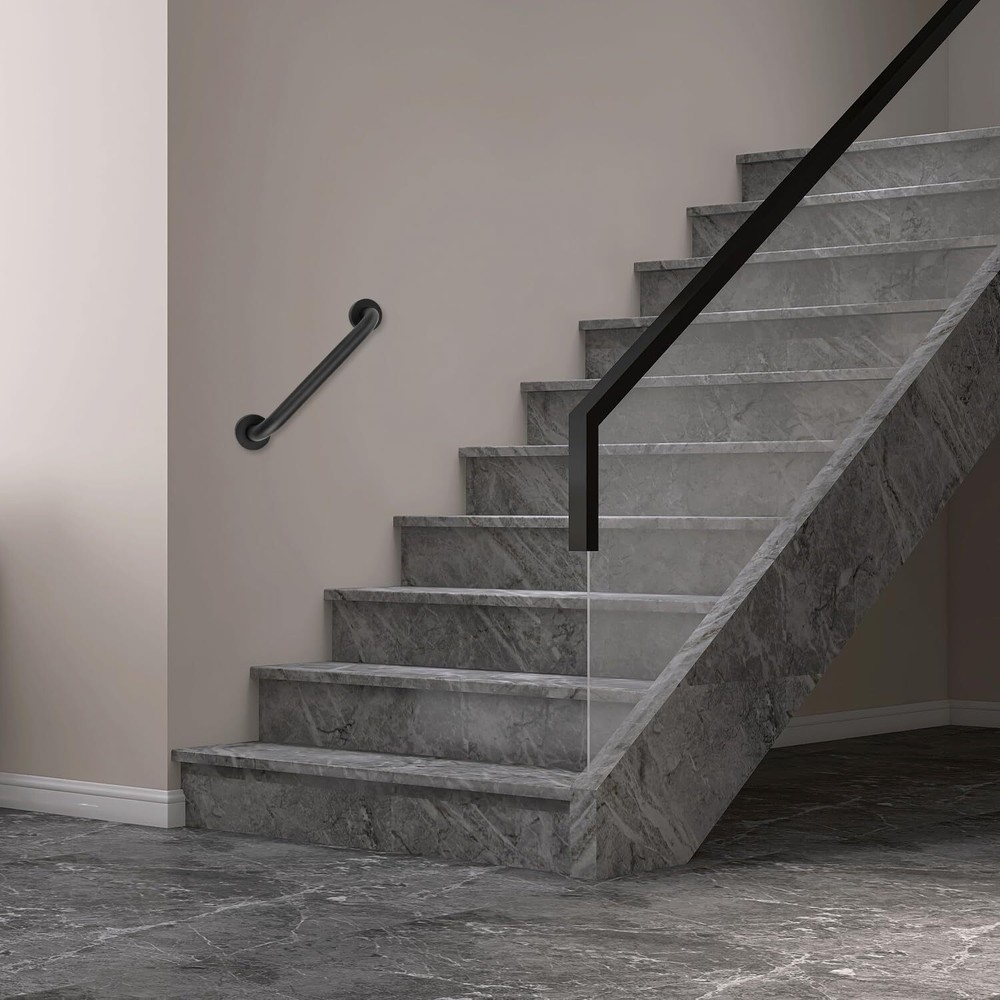 12'' Grab Handle Railing Wall for Elderly Handrail Rail Black
