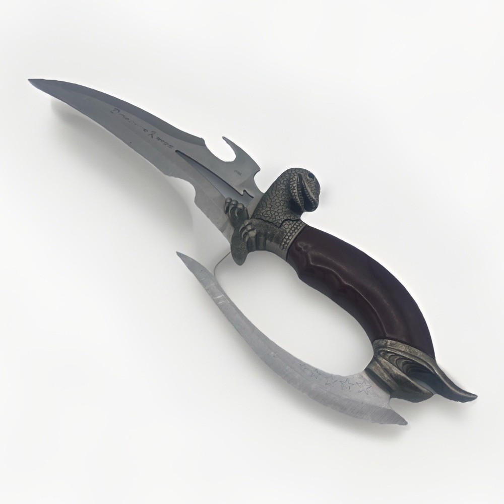 15” Dinosaur/Reptile Handled Fantasy Typhoon Hook Dagger