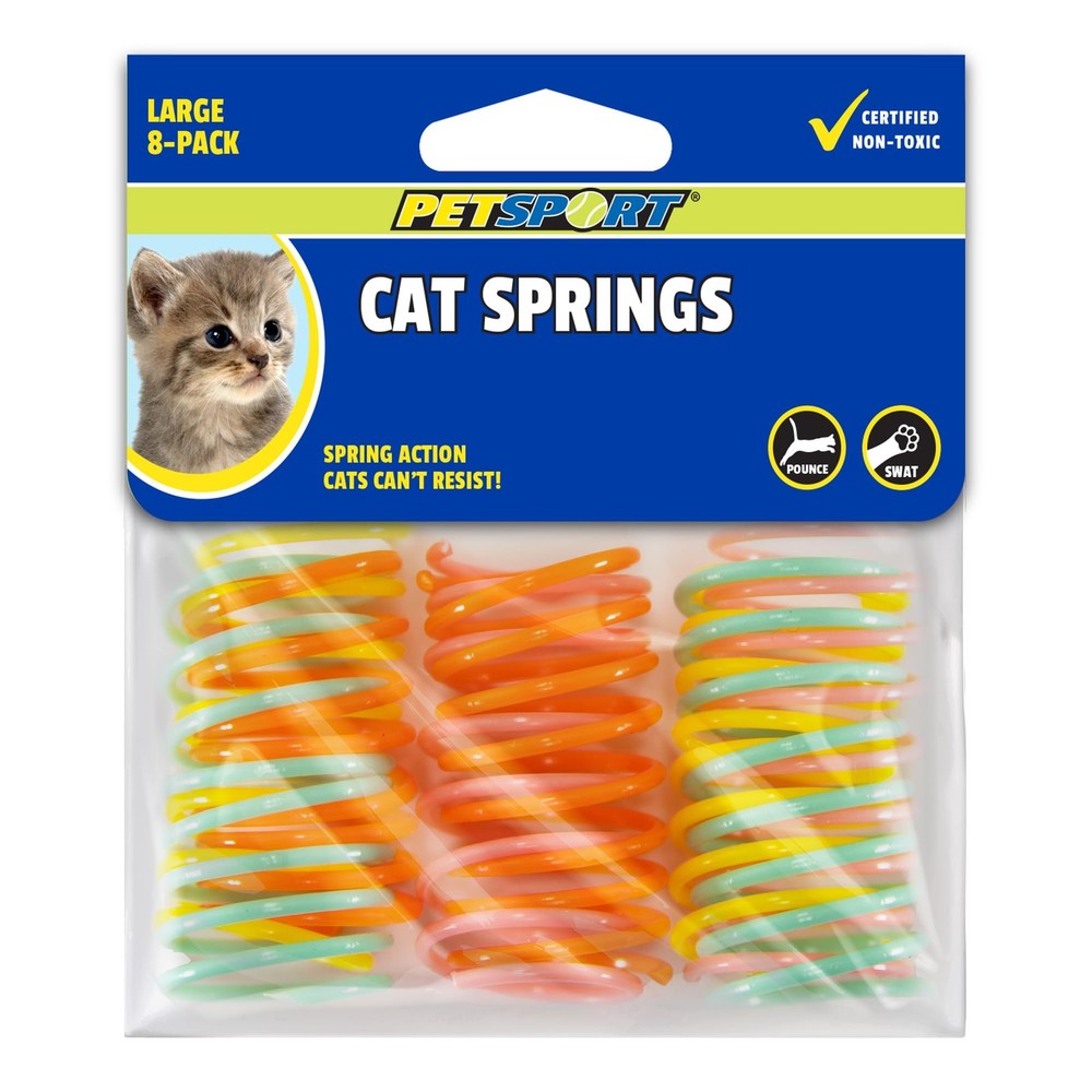 8 Pack Large Cat Springs Interactive Toy
