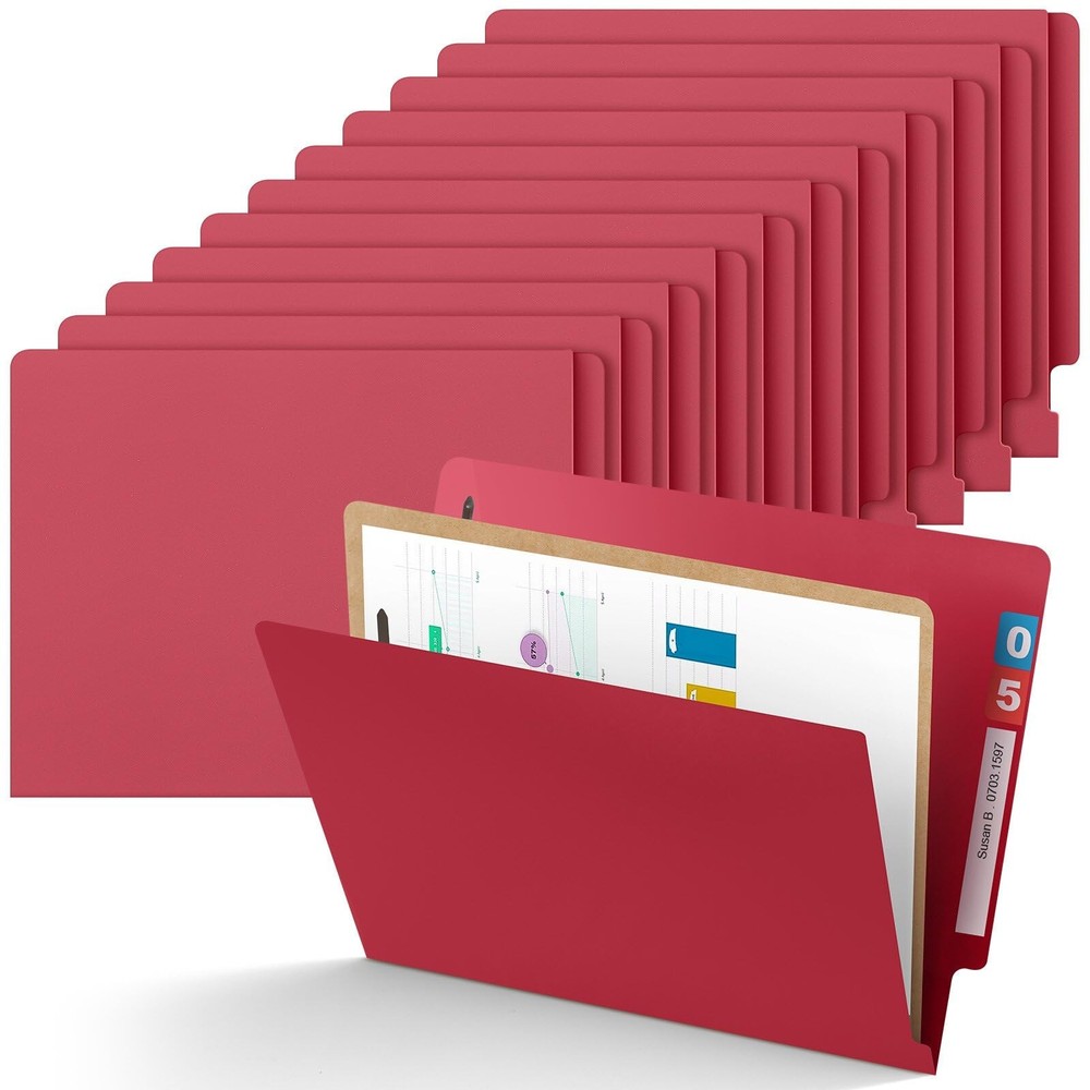 24 Pack Large Classification Folders, 1 Divider Pressboard File Folder with F...