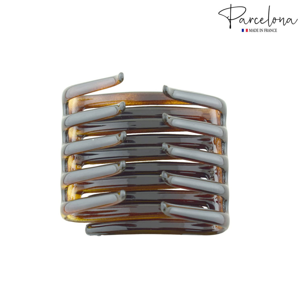French Crab Interlocking Medium 2 1/4" Celluloid No Slip Ponytail Updo Clips Fle