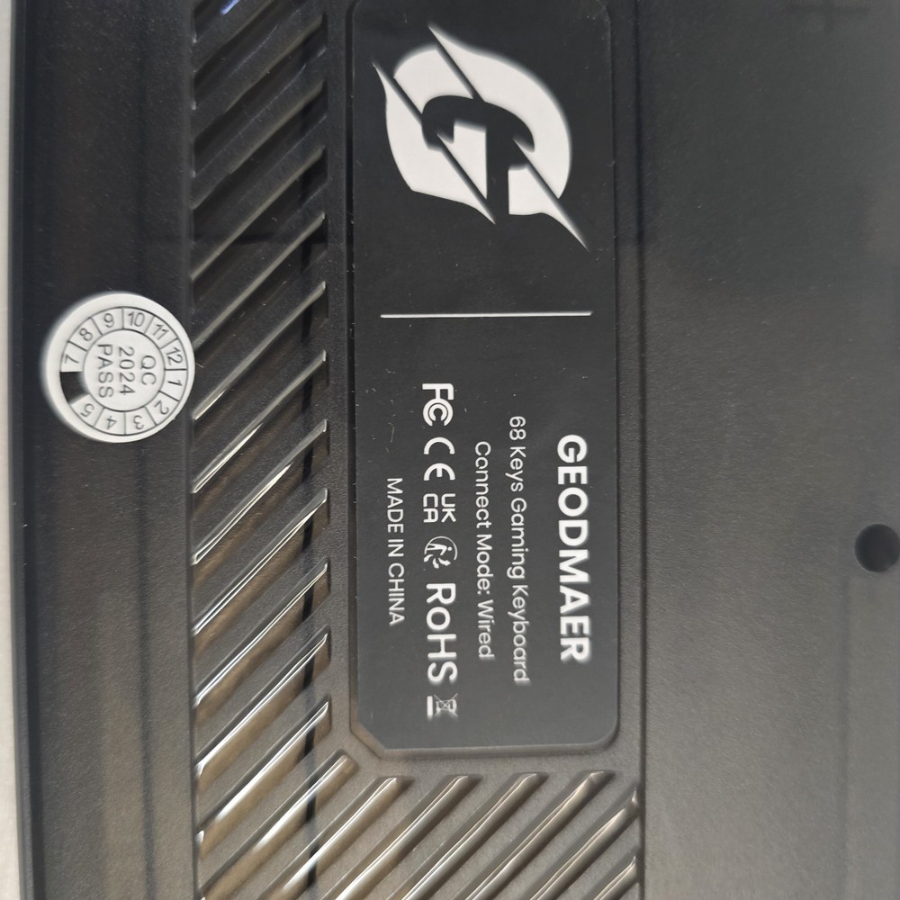 Geodmaer Black Grey 65% Wired Gaming Keyboard