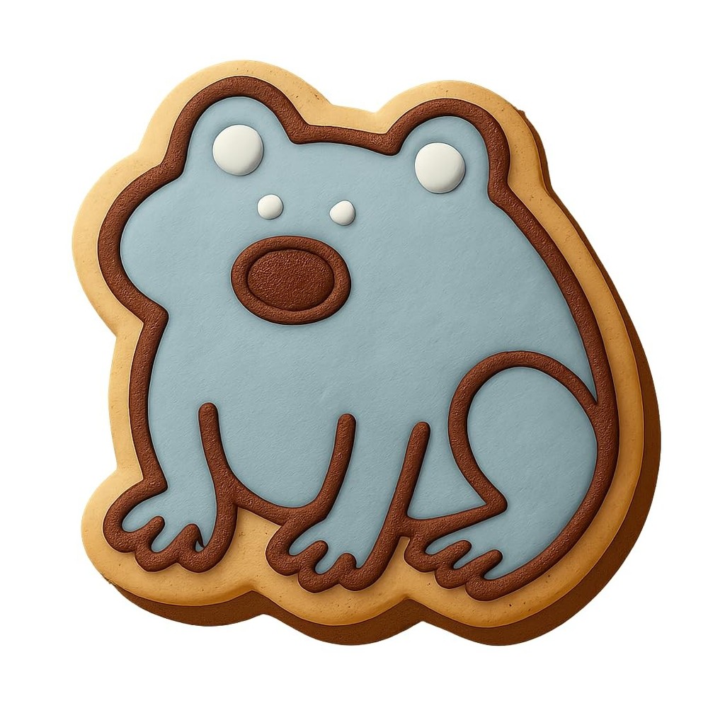 Curious Croaking Toad Cookie Cutter & Stamp - 4x3.5 Fun Kitchen Baking