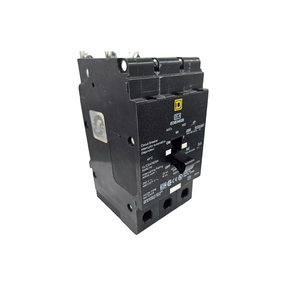 NIB - Square D - EDB34025 - Mini Circuit Breaker, E-Frame, 25A, 3 Pole