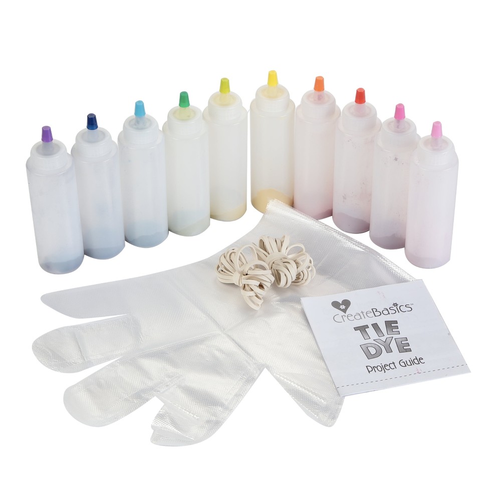 Practical,Minimalistic,Create Basics 10 Color Tie Dye Kit, Rainbow Colors