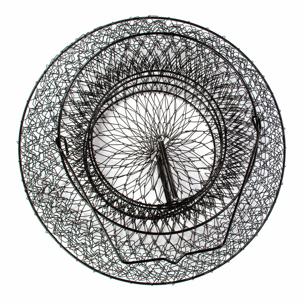 (2 pack) 13" Collapsible Fish Basket，Anodized wire structure