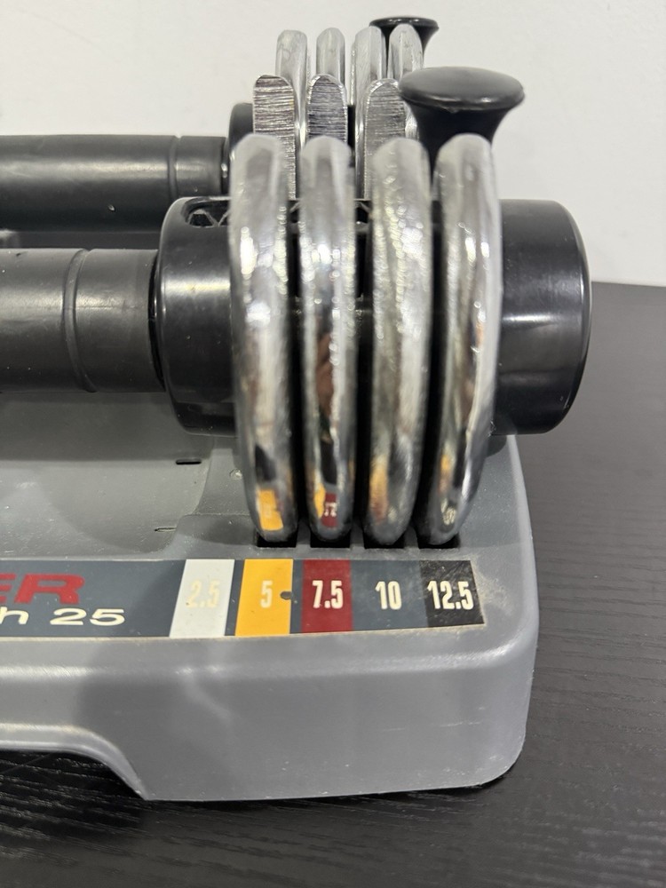 Weider Powerswitch 25 Dumbbell Set (2.5 - 12.5 lb Each) Adjustable Weights