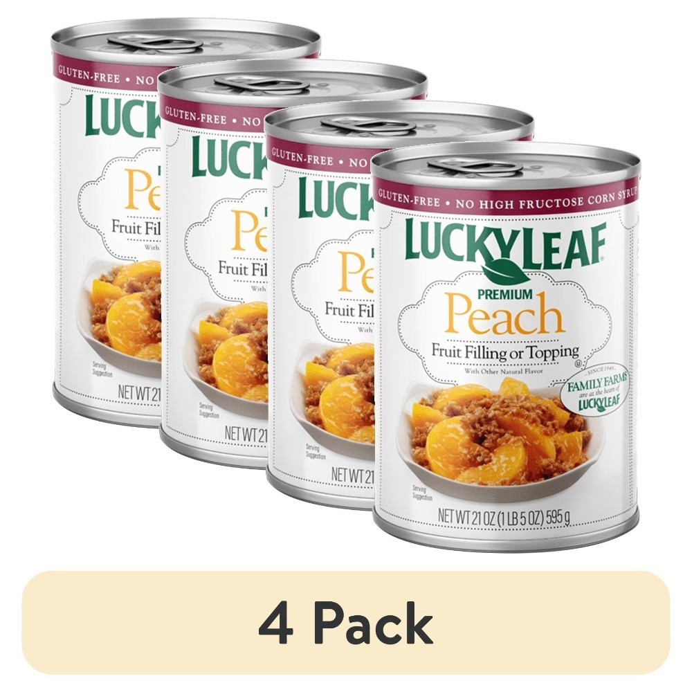 (4 pack) Premium Peach Fruit Filling & , 21 oz
