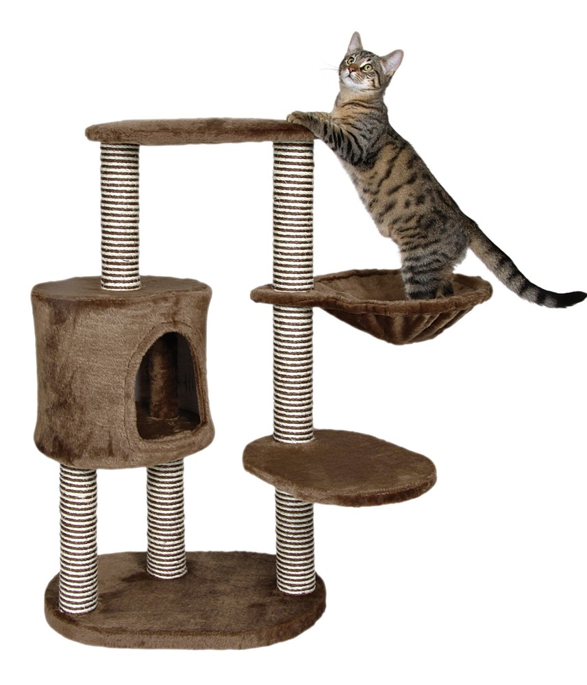 Moriles Gray Cat Tower with Scratching Posts, Condo, Hammock, Padded Platform