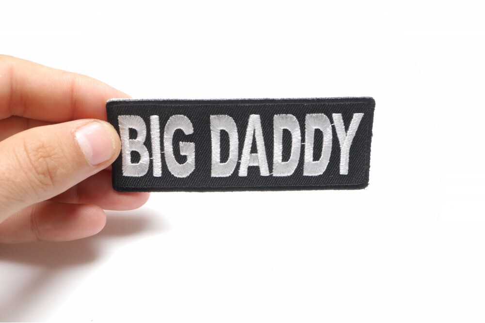 Embroidered Iron-On Patch, Big Daddy, 4" x 1.5"