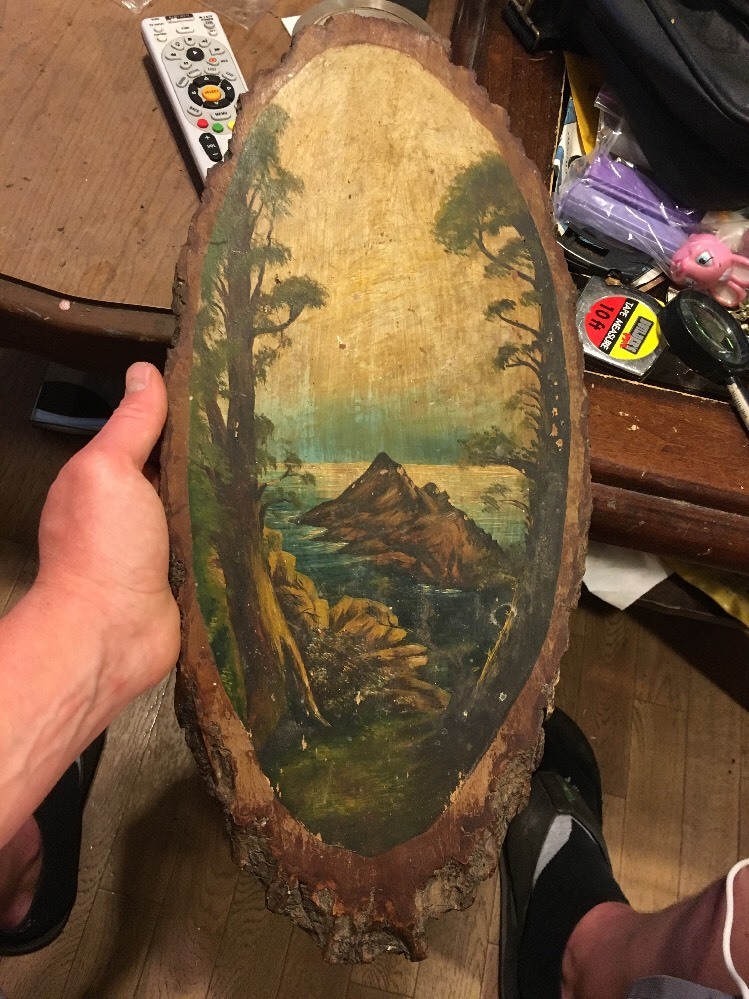 H.W. Isbell Hand Painted Wooden Plaque