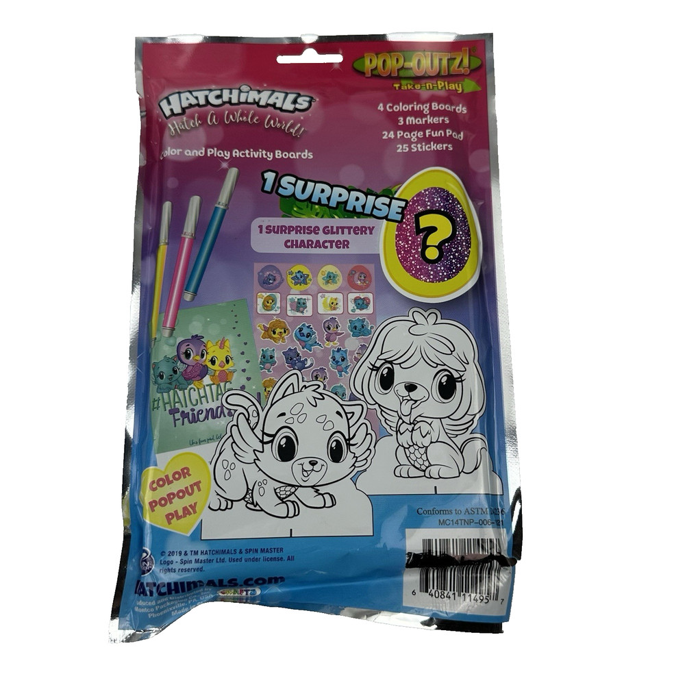 Hatchimals POP-OUTZ! TAKE-N-PLAY ACTIVITY SET - New