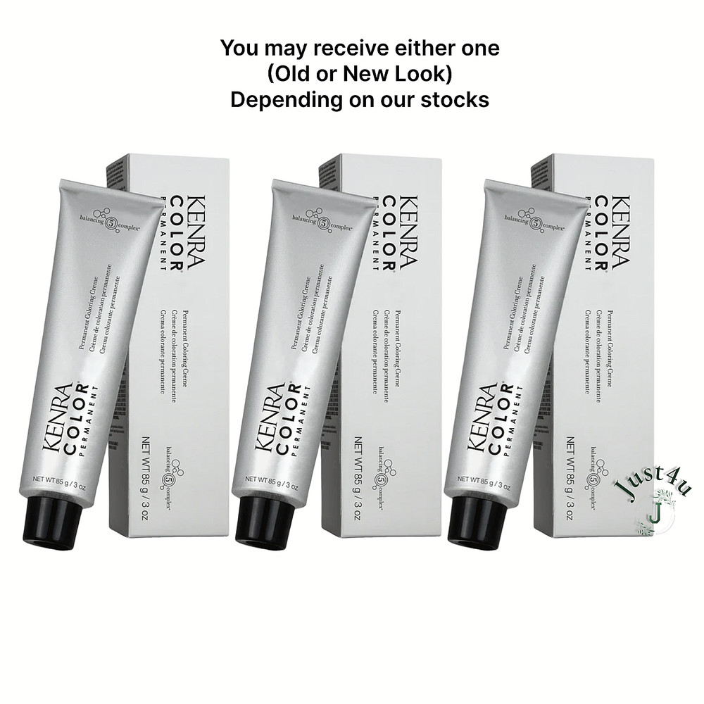 (3PACK) KENRA Color Permanent Coloring Creme, 3oz.