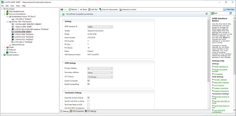 National Instruments NI PXI-GPIB Interface Controller Module