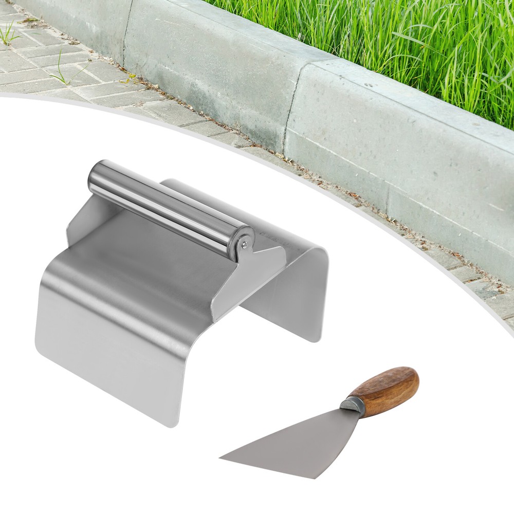 Concrete Curbing Trowel Cement Model Making Tool w/ Handle and Putty Knife