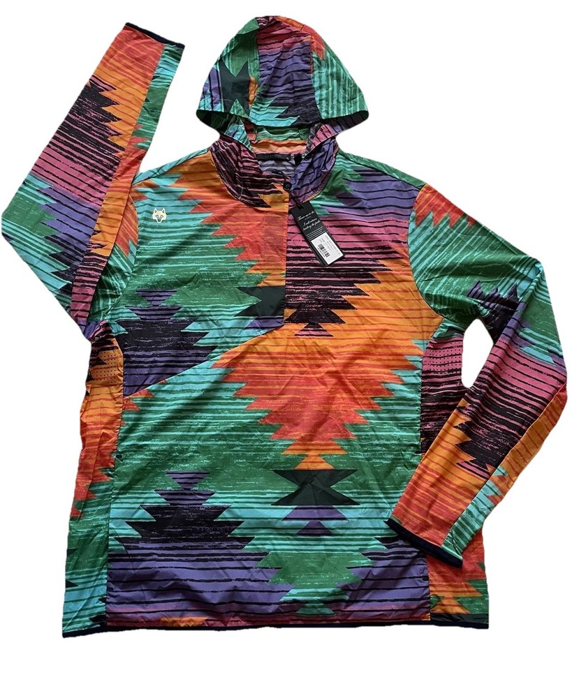 Greyson Golf Paclite Windbreaker Jacket Men's XL Green Flash Newago Pattern