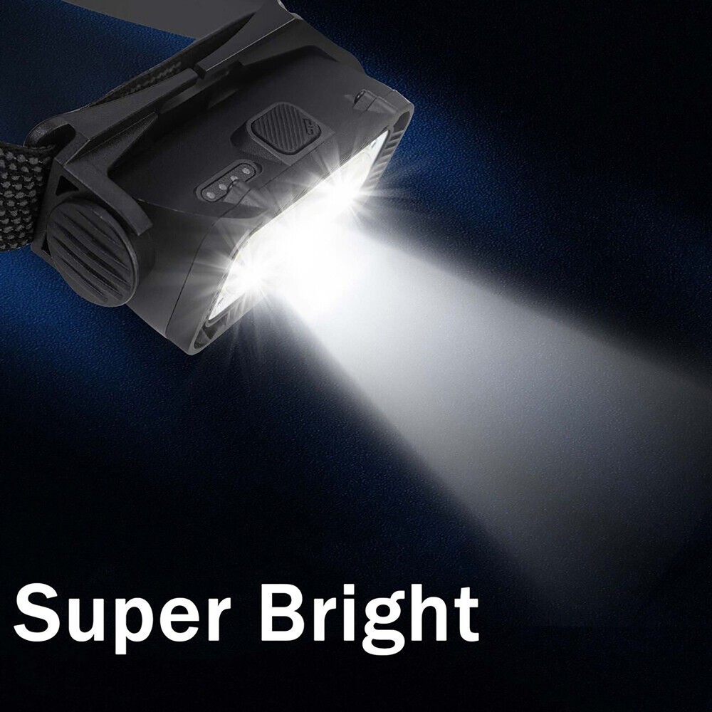 LED Headlamp Rechargeable Headlight Work Light Bar Head Band Lamp With Cable