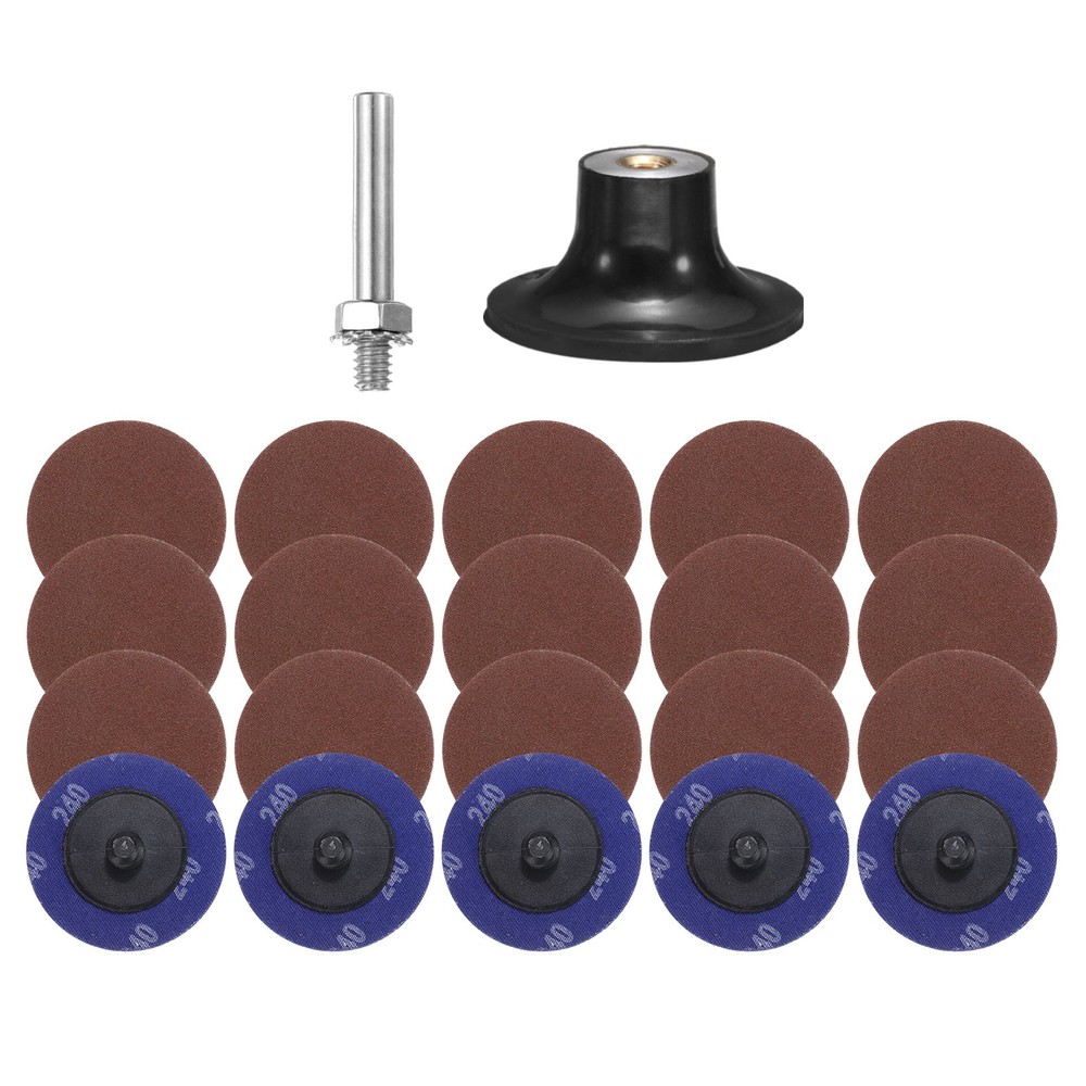 22pcs Quick Change Disc Set 2" Roll Lock Sanding Disc 240 Grits with Disc Holder