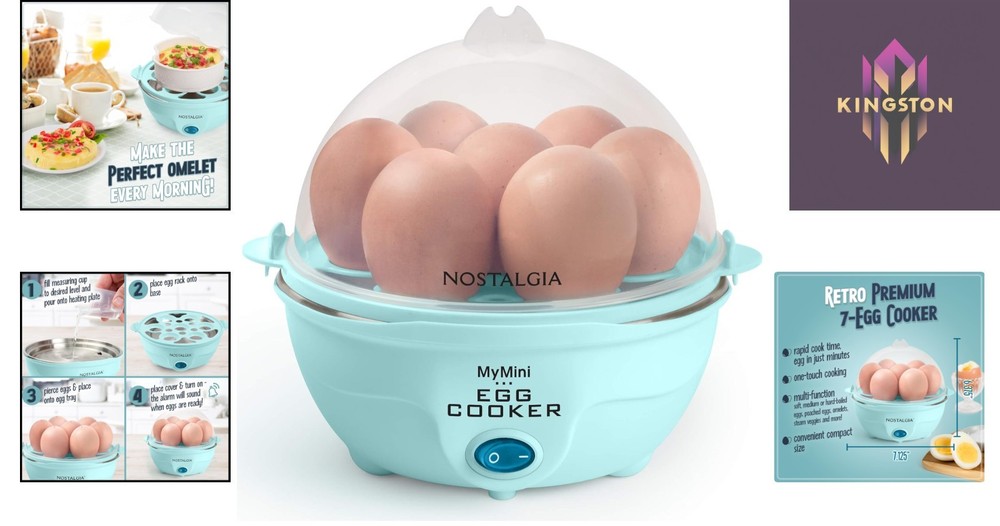 Electric Egg Cooker - Boil, Poach & Scramble 7 Eggs Effortlessly