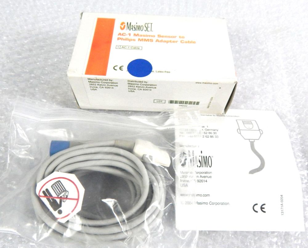 MASIMO SET AC-1 MASIMO SENSOR PHILLIPS MMS ADAPTER CABLE