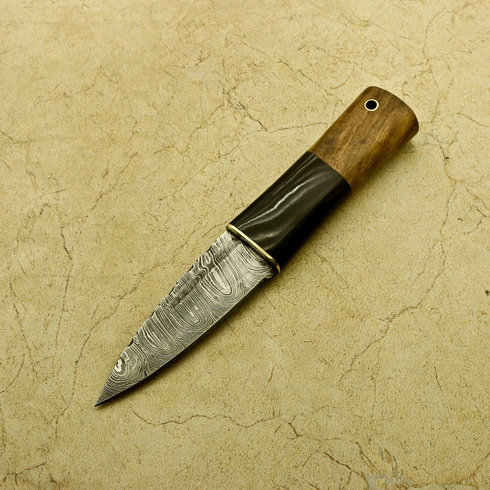 Custom Handmade Celtic Scottish Dirk SGIAN DUBH Bone Handle Knife.