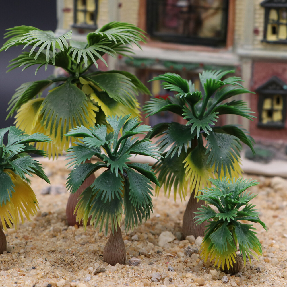 15pcs Model Palm Trees Model Trees Plastic Trees for Diorama