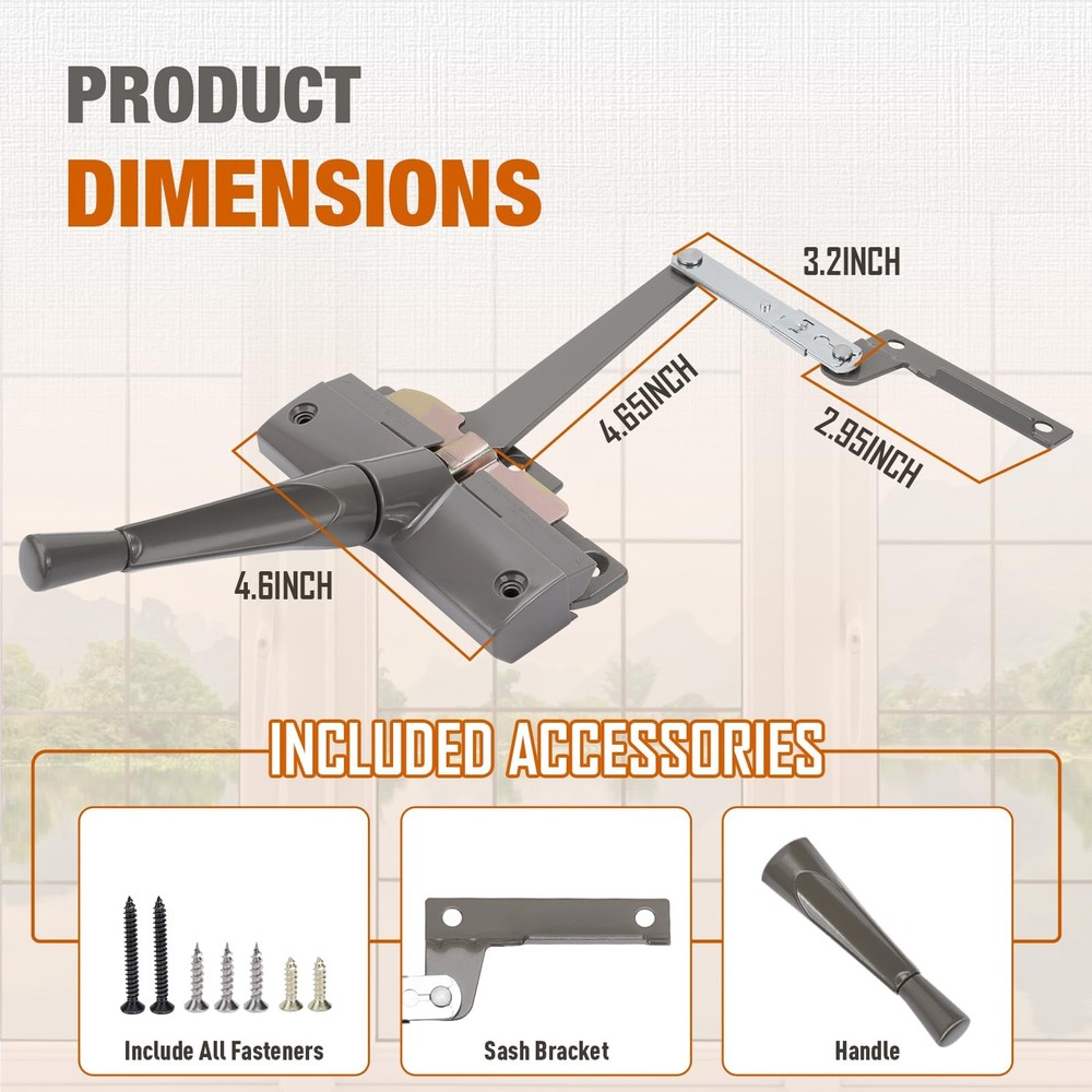 Split Arm Operator Right Hand with Handle for Replacing Damaged Window Crank ...
