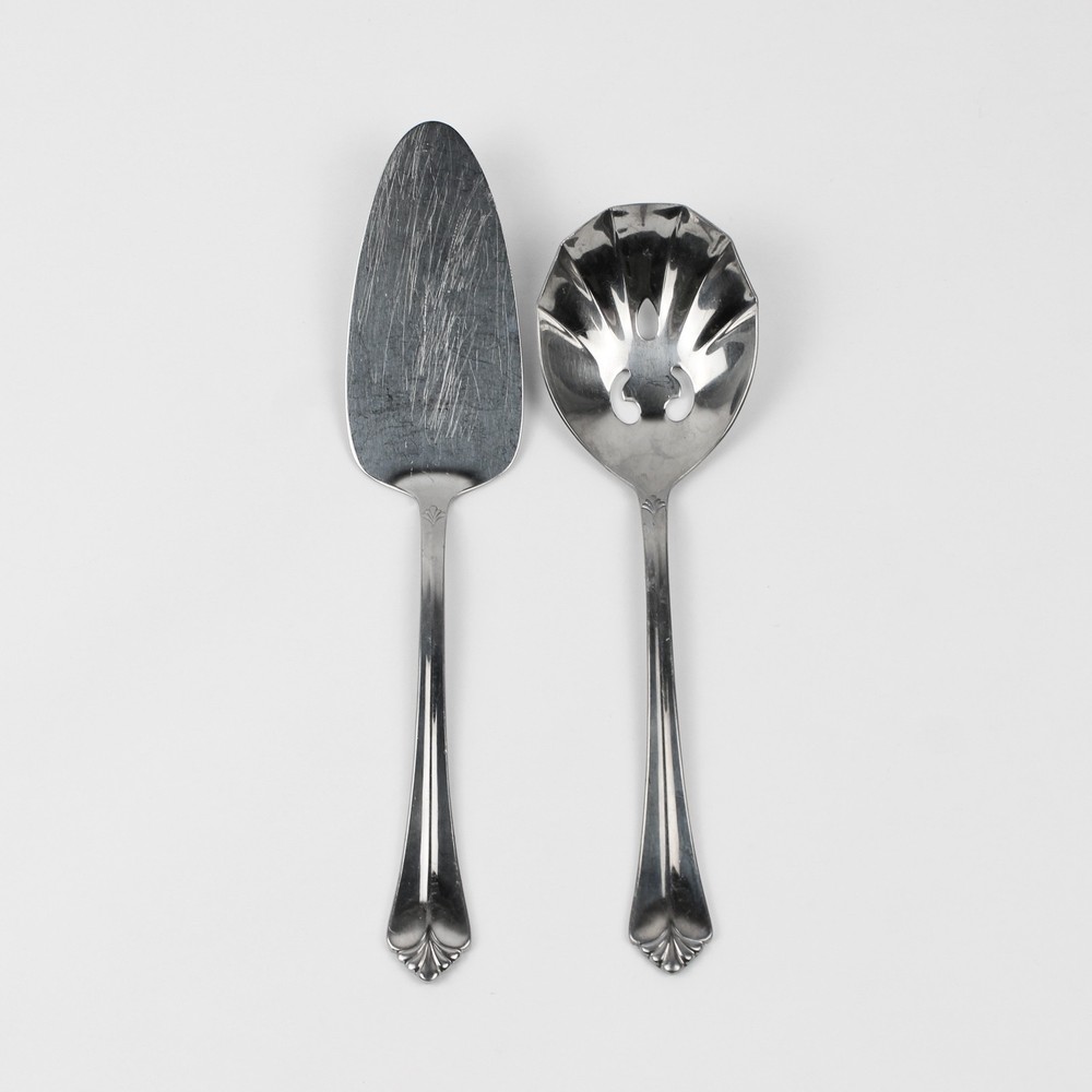 2 Piece Serveware Set Retroneu Whitney Pattern 18/10 Stainless Spoon & Pie Serve