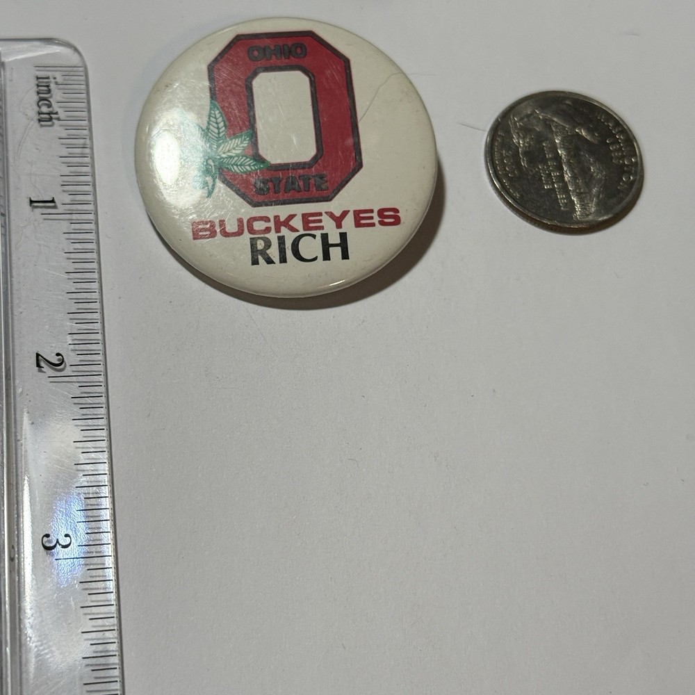 Ohio State Buckeyes 0 Pinback Button “Rich”