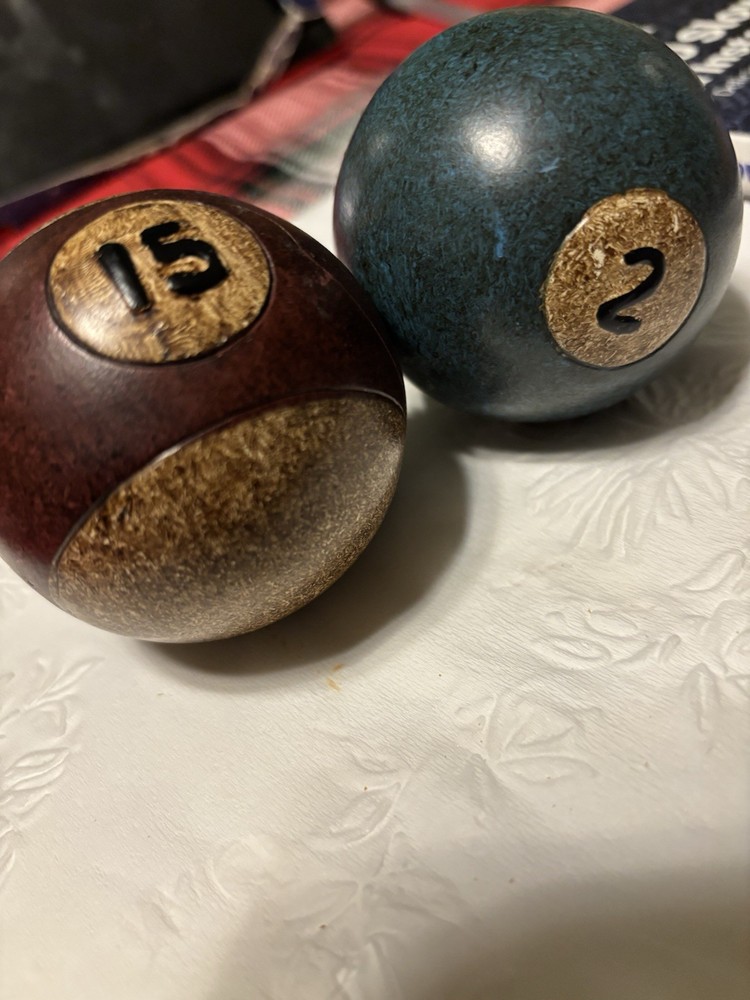 Solid 2 Pool Balls Decorative 2 1/4" Standard Size