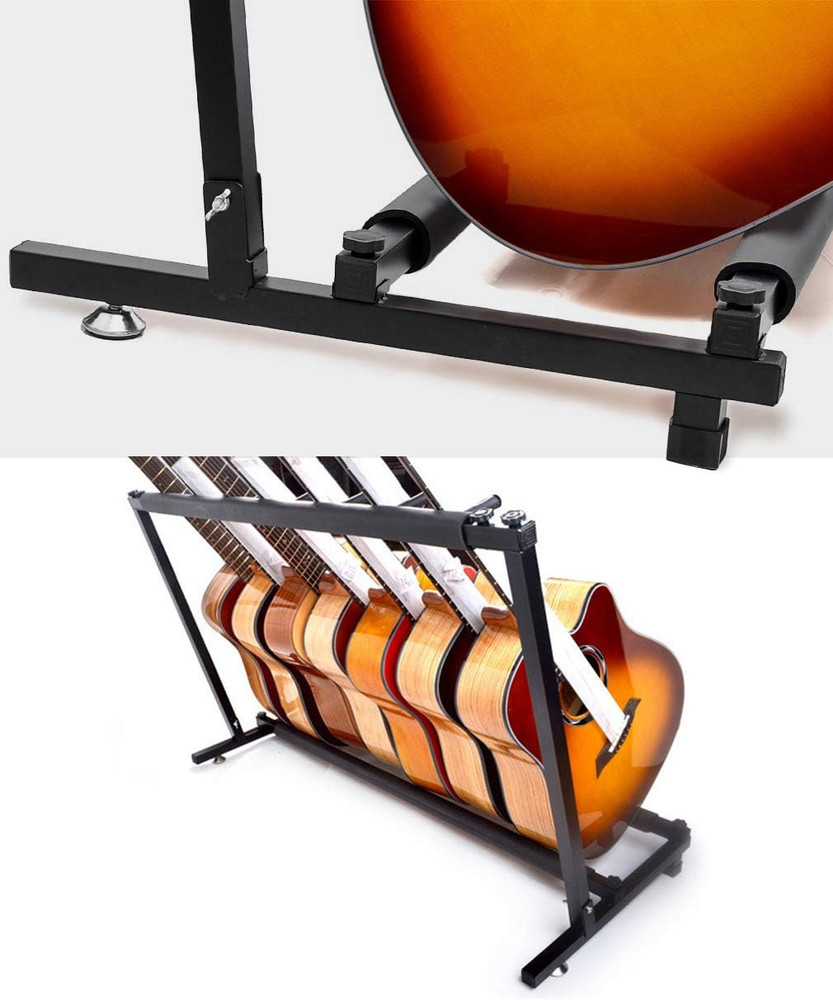 Guitar Bass Stand for Multiple Guitars Display Foldable Rack (7-Space)