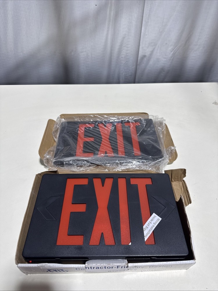 Beghelli Illuminated Exit Sign 2 W LED EZXTEU2RBEM Black