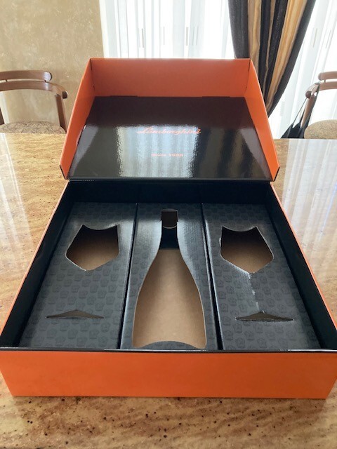 LAMBORGHINI orange gift/storage box 16.5"x4"x15.75"