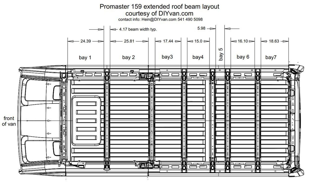 Promaster Interior Framing Support System for units with 14" x 14" opening