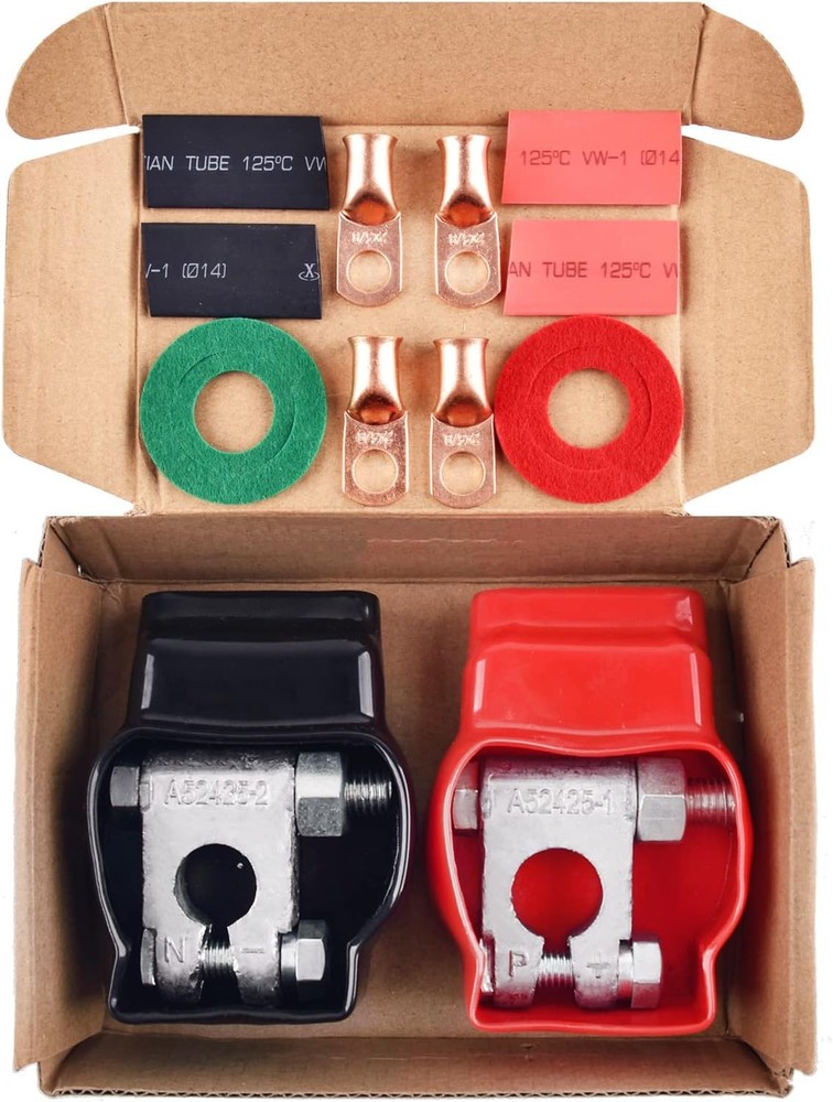 Battery Terminal Connectors, Military Spec Positive Negative Heavy Duty Kit